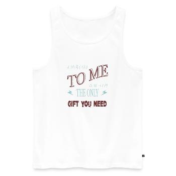 Bodybuilder Joke Christmas present awkward funny - Men's Premium Organic Tank Top - white - Front - Michal (187cm)