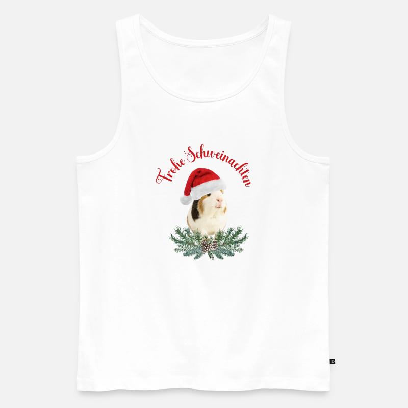 Frohe Schweinachten - Männer Premium Bio Tank Top - Weiß