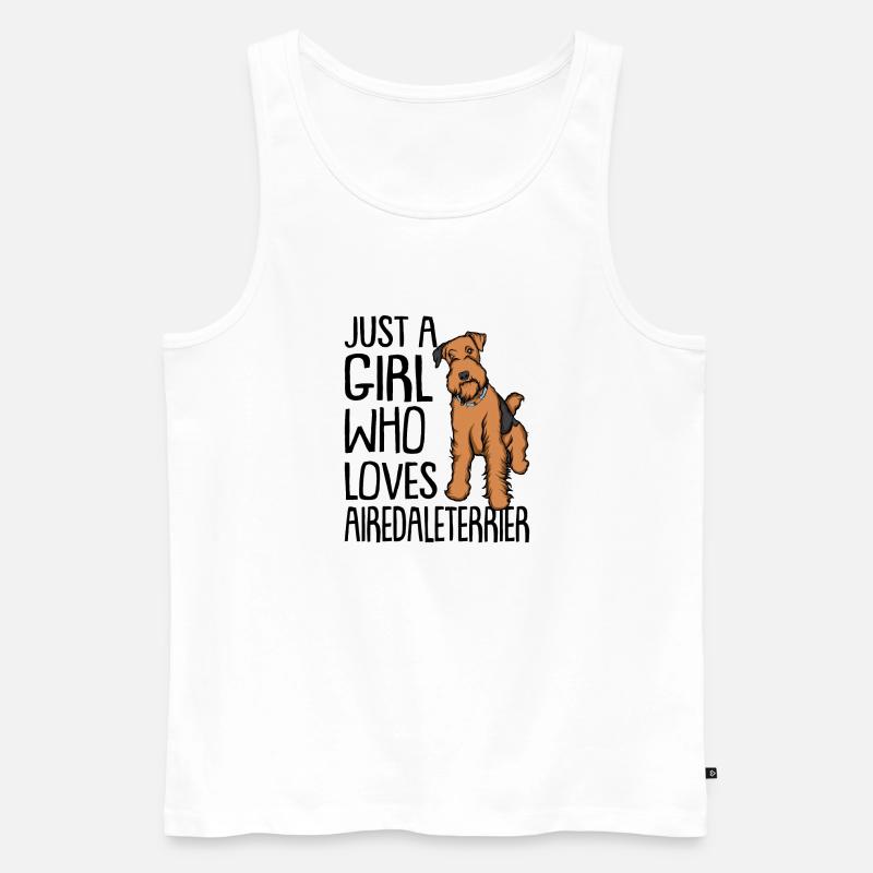 Airedaleterrier - Männer Premium Bio Tank Top - Weiß