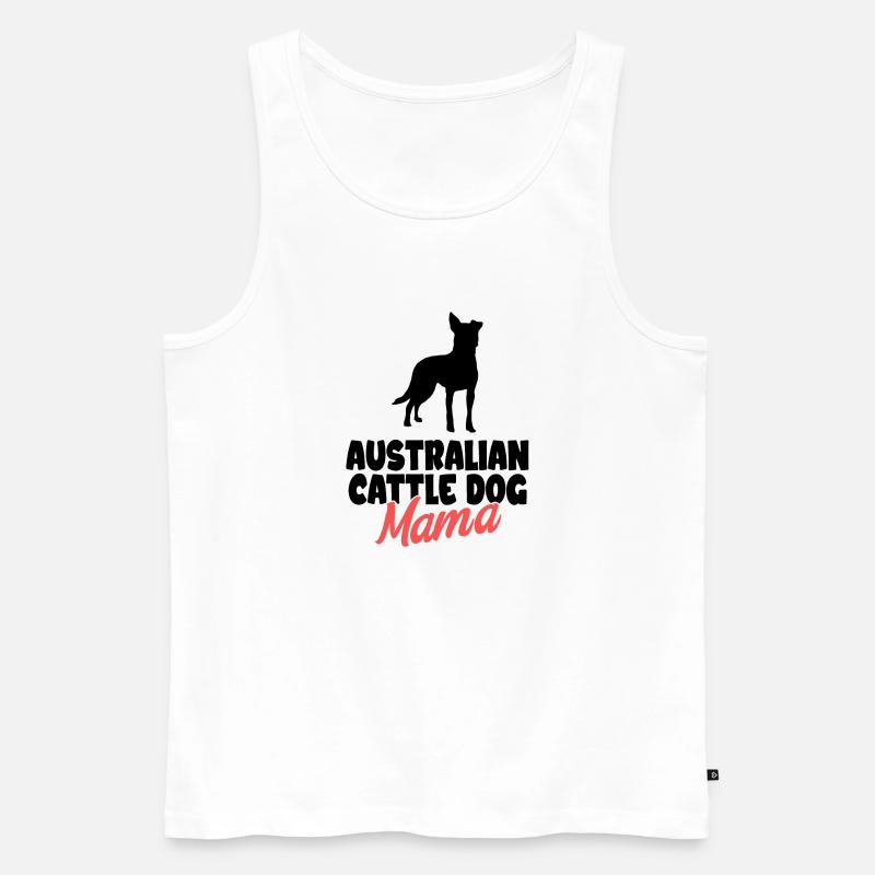 Australian Cattle Dog - Männer Premium Bio Tank Top - Weiß