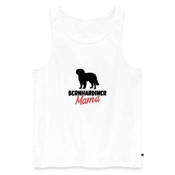 Saint Bernard - Men's Premium Organic Tank Top - white - Front - AI Model Male 178 light (178cm)