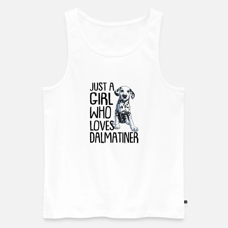 Dalmatiner - Männer Premium Bio Tank Top - Weiß