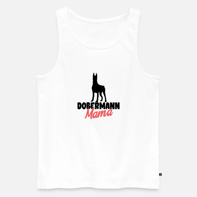 Dobermann - Männer Premium Bio Tank Top - Weiß