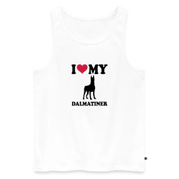 Dobermann - Männer Premium Bio Tank Top - Weiß - Vorne - AI Model Male 178 light (178cm)