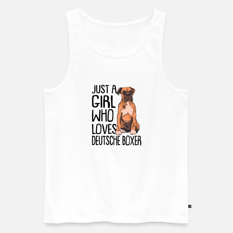 Deutscher Boxer - Männer Premium Bio Tank Top - Weiß