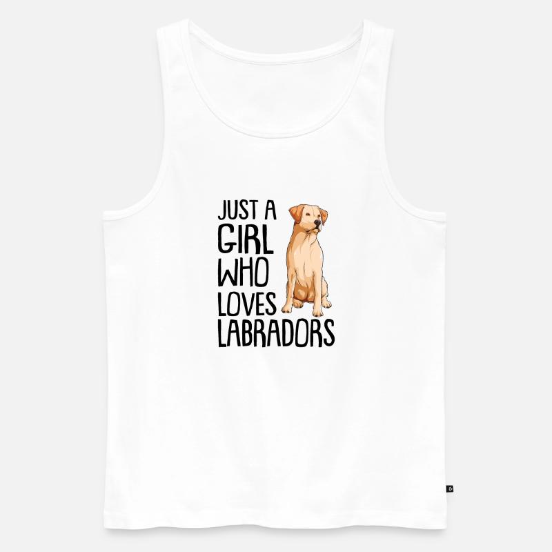 Labrador - Männer Premium Bio Tank Top - Weiß
