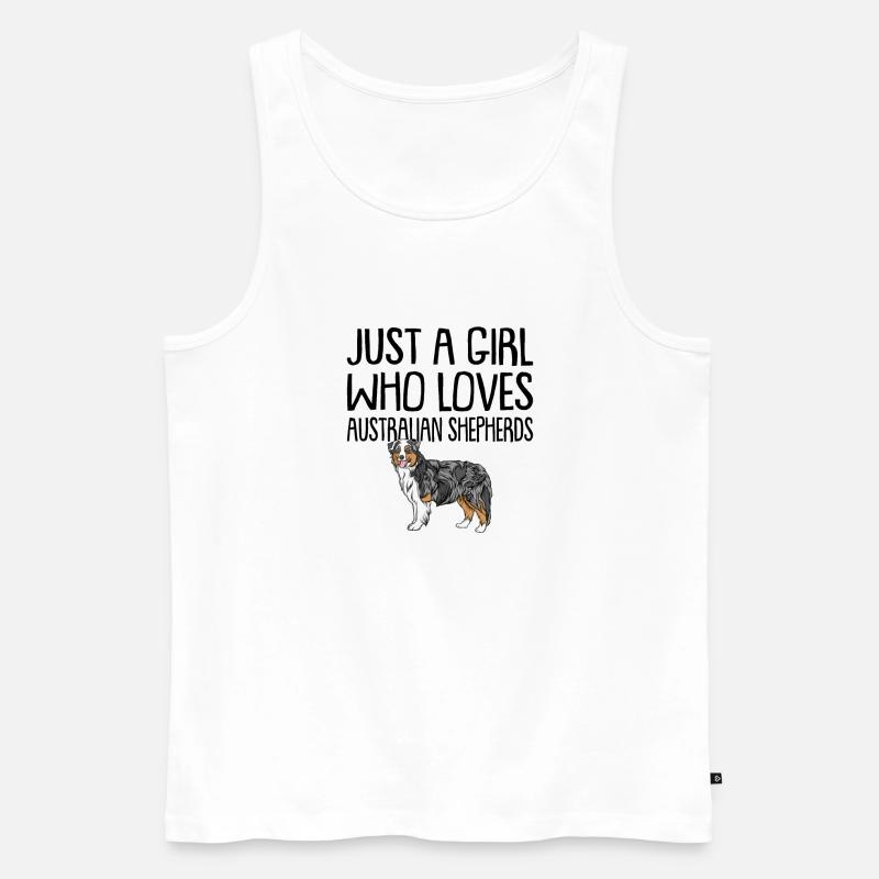 Australian Shepherd - Männer Premium Bio Tank Top - Weiß
