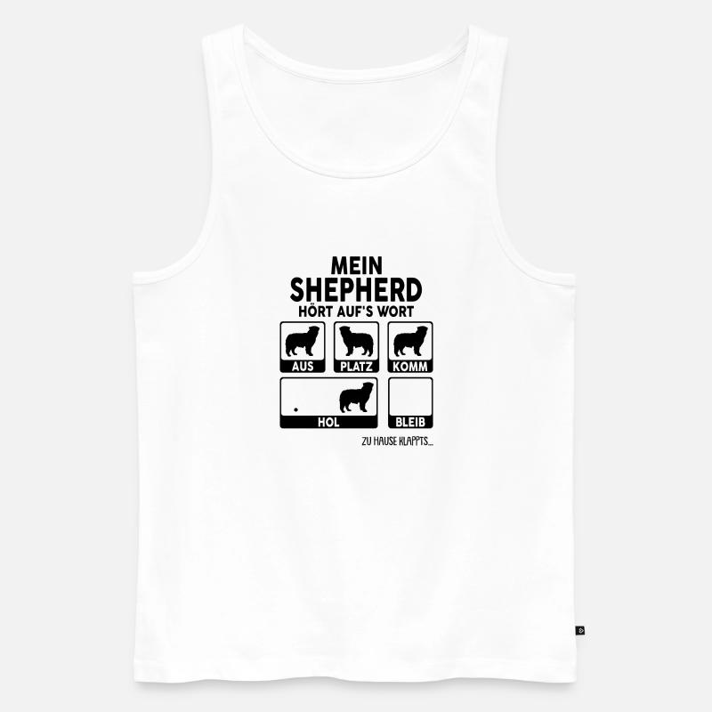 Australian Shepherd - Männer Premium Bio Tank Top - Weiß