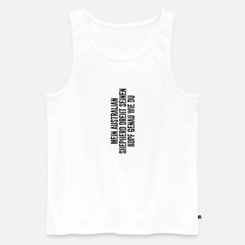 Australian Shepherd - Männer Premium Bio Tank Top - Weiß
