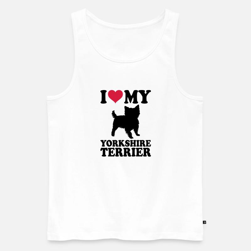 Yorkshire Terrier - Männer Premium Bio Tank Top - Weiß