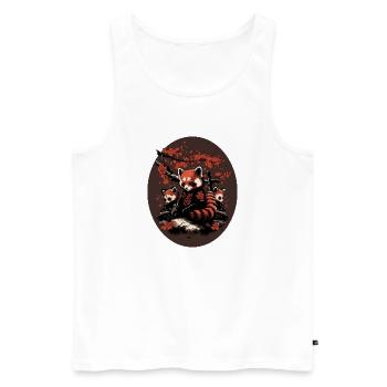 Red Panda 3 - Men's Premium Organic Tank Top - white - Front - AI Model Male 178 light (178cm)