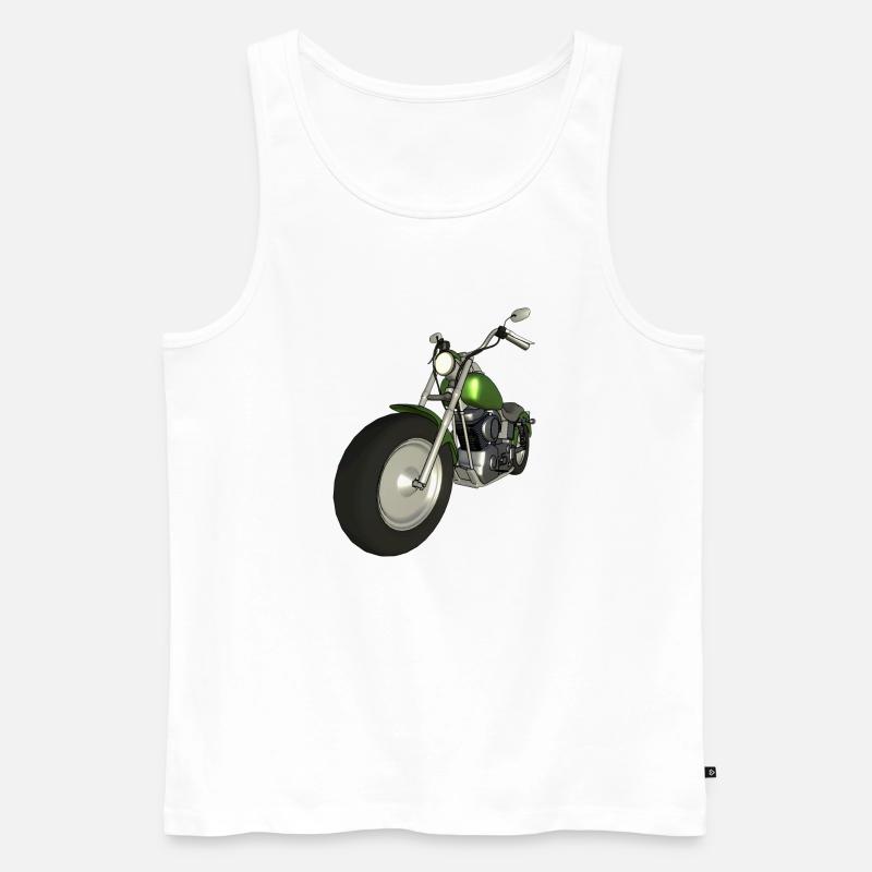 motorrad - Männer Premium Bio Tank Top - Weiß