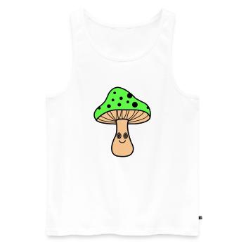 Hypnotic Mushroom - Men's Premium Organic Tank Top - white - Front - AI Model Male 178 light (178cm)