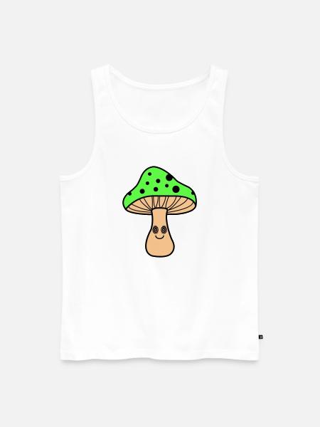 Hypnotic Mushroom - Men's Premium Organic Tank Top - white