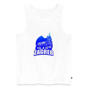 Zagreb Kroatien hrvatska hrv hrv travel tourist croat - Männer Premium Bio Tank Top - Weiß - Vorne - Michal (187cm)