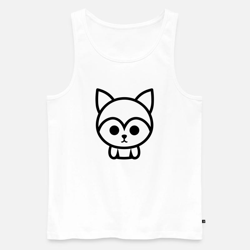 Fuchs - Männer Premium Bio Tank Top - Weiß