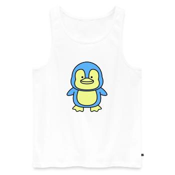 Penguin Comic - Men's Premium Organic Tank Top - white - Front - AI Model Male 178 light (178cm)