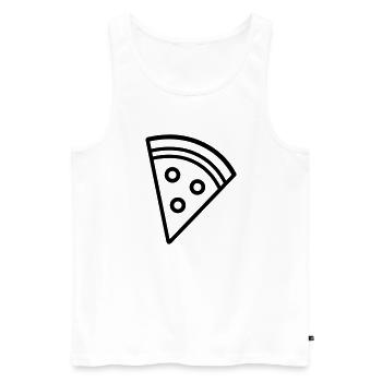 Pizza slice - Men's Premium Organic Tank Top - white - Front - AI Model Male 178 light (178cm)