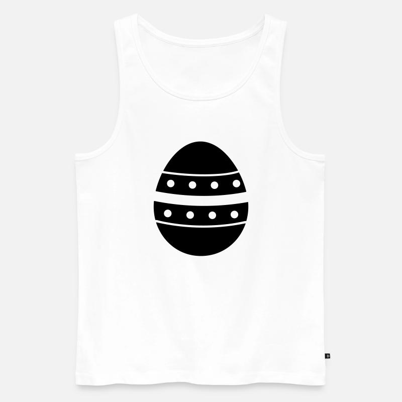 Ei - Männer Premium Bio Tank Top - Weiß