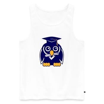 Penguin Graduation Abitur College School Certificate - Débardeur bio Premium Homme - blanc - Devant - Michal (187cm)