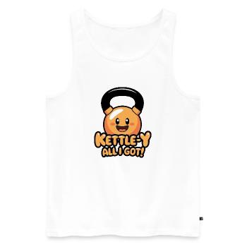 Kettle-y Alles, was ich habe - Männer Premium Bio Tank Top - Weiß - Vorne - Michal (187cm)
