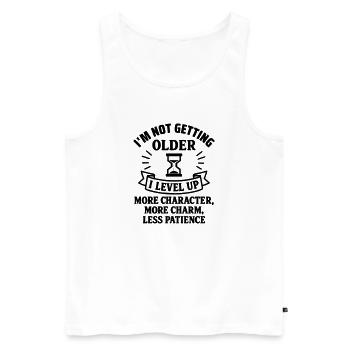 Ich werde nicht alt, Geburtstagsgeschenk,Humor - Männer Premium Bio Tank Top - Weiß - Vorne - Michal (187cm)