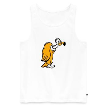 Geier Aasfresser Vogel lustig Geiern Aasgeier Spaß - Männer Premium Bio Tank Top - Weiß - Vorne - AI Model Male 178 light (178cm)