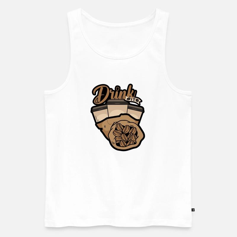 Eine Kaffeepause - Männer Premium Bio Tank Top - Weiß