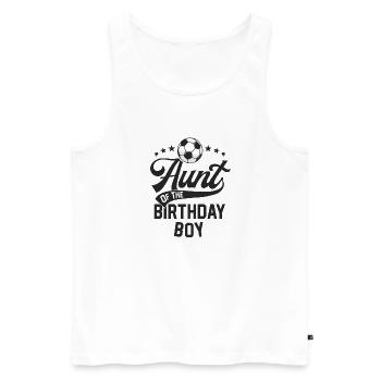 Tante des Geburtstagskindes Fußball-Themenparty - Männer Premium Bio Tank Top - Weiß - Vorne - Michal (187cm)