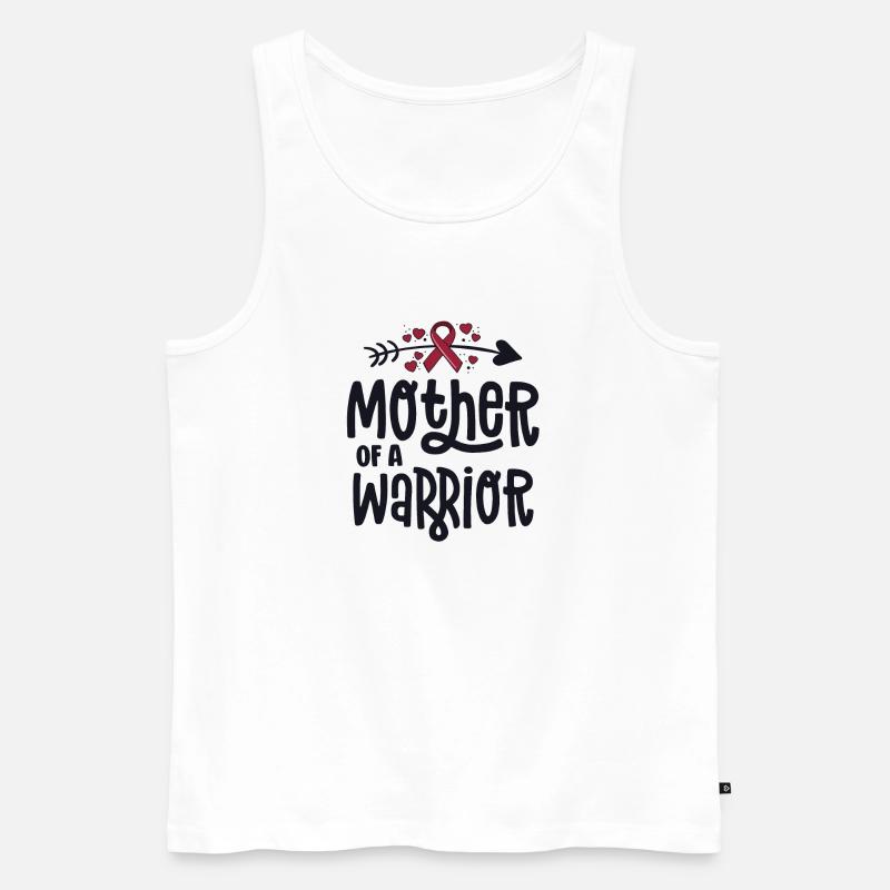 Mutter eines Kriegers Gefäßfehlbildung - Männer Premium Bio Tank Top - Weiß