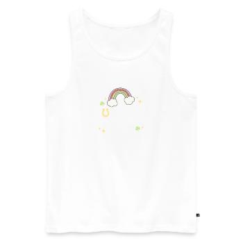 Le bibliothécaire le plus chanceux qui ait jamais lu Retro St Patricks - Débardeur bio Premium Homme - blanc - Devant - Michal (187cm)