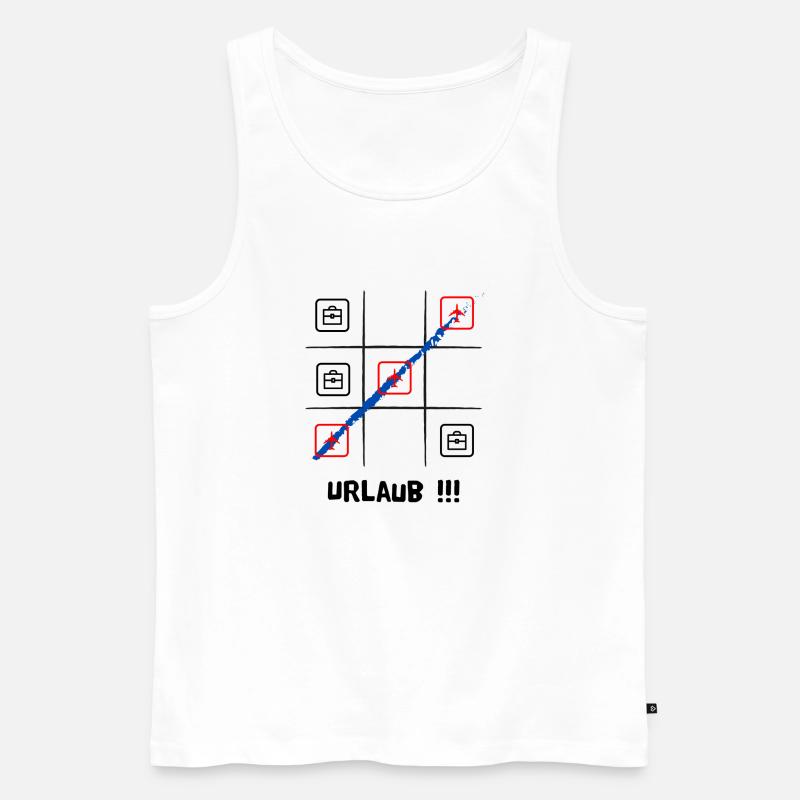 Tik tak to oder Käsekästchen, Urlaub oder Arbeit - Männer Premium Bio Tank Top - Weiß