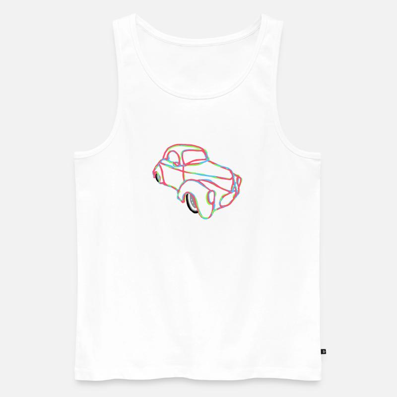 Willys Coupé - Männer Premium Bio Tank Top - Weiß