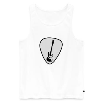 gitarre - Männer Premium Bio Tank Top - Weiß - Vorne - AI Model Male 178 light (178cm)