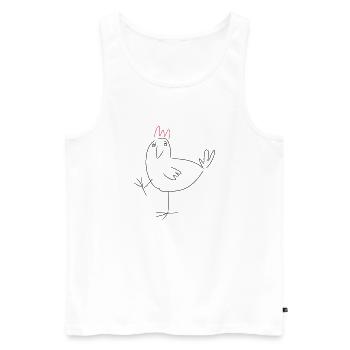 Huhn auf einem Bein - Männer Premium Bio Tank Top - Weiß - Vorne - Michal (187cm)