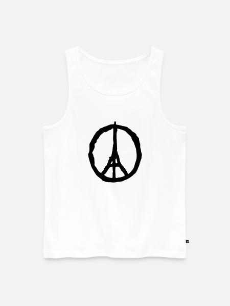 peace paris - Männer Premium Bio Tank Top - Weiß