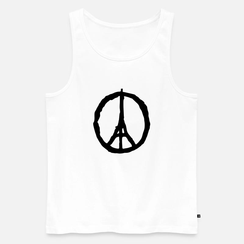 peace paris - Männer Premium Bio Tank Top - Weiß