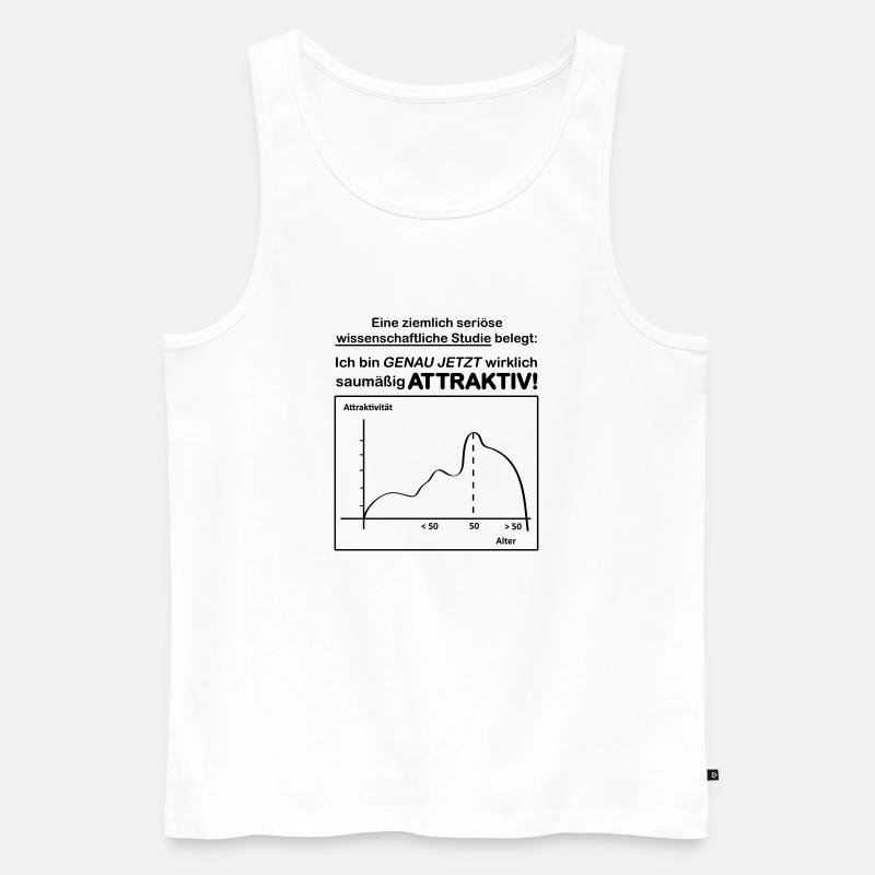 Stastik Studie 50 - Männer Premium Bio Tank Top - Weiß