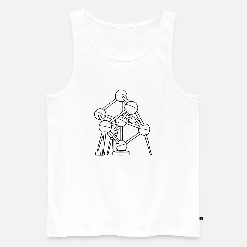 Atomium Brüssel - Männer Premium Bio Tank Top - Weiß