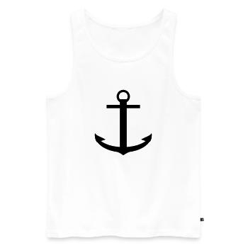 Ship ancre de bateau - Anchor Boat Ship - Débardeur bio Premium Homme - blanc - Devant - Michal (187cm)