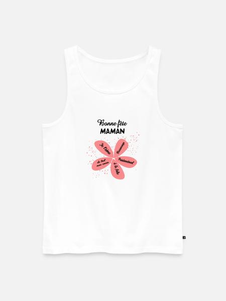 bonne-fete-maman (2 couleurs modifiables) - Débardeur bio Premium Homme - blanc