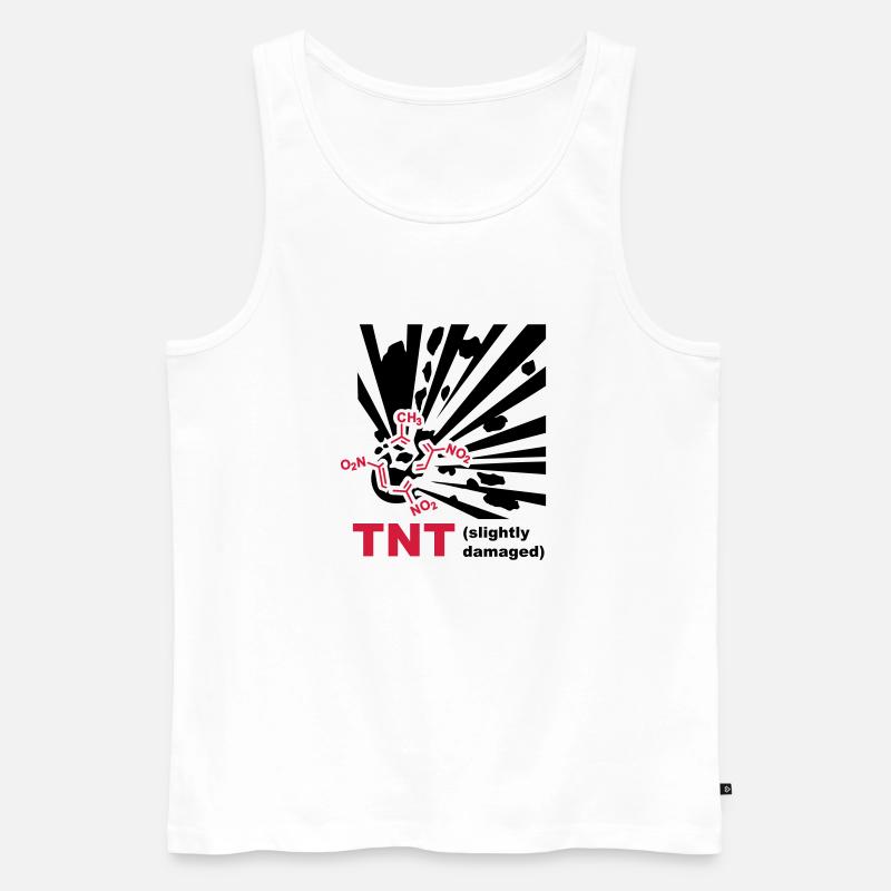 TNT - Explosion - Männer Premium Bio Tank Top - Weiß