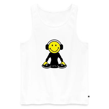 DJ - Men's Premium Organic Tank Top - white - Front - Michal (187cm)