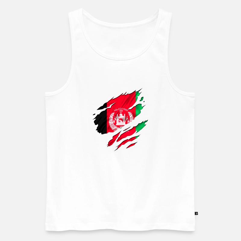 afghanistan frieden krieg - Männer Premium Bio Tank Top - Weiß
