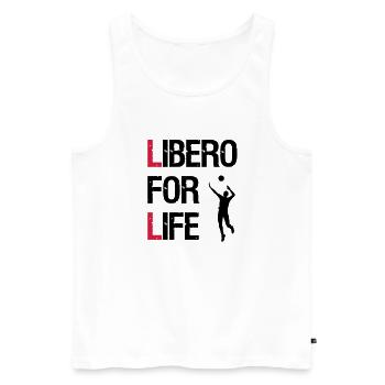 Libero pour la vie - Débardeur bio Premium Homme - blanc - Devant - Michal (187cm)