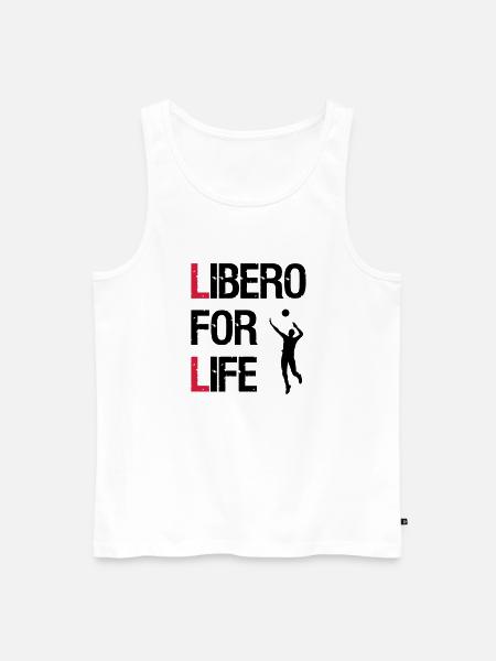 Libero for Life - Männer Premium Bio Tank Top - Weiß