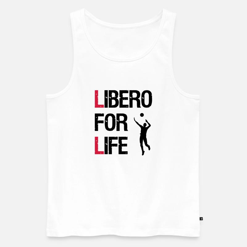 Libero for Life - Männer Premium Bio Tank Top - Weiß