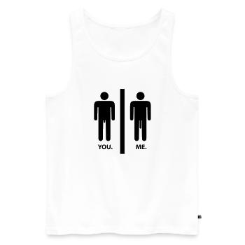 you_and_me___f1 - Débardeur bio Premium Homme - blanc - Devant - Michal (187cm)