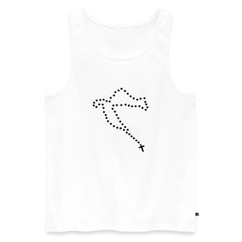 Chain Croatia - Hrvatska krunica - Men's Premium Organic Tank Top - white - Front - AI Model Male 178 light (178cm)