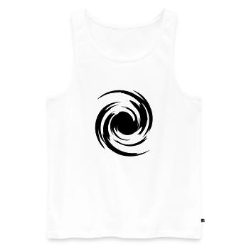 big_swirl - Männer Premium Bio Tank Top - Weiß - Vorne - Michal (187cm)